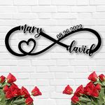 Custom Infinity Metal Sign, Wedding Gifts for Couples 2023, Infinity Heart Metal Wall Art Decor, Personalized Metal Sign Names Wedding Date, Engagement Anniversary Valentines Day Gifts