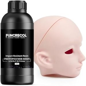 FUNCECOL Impact-Resistant BJD Doll Resin, Wear-Resistant High Precision 3D Printing Resin Fast Curing, Low Friction Matte Finish Photopolymer Resin for LCD/DLP/MSLA Resin 3D Printer, Soft Pink 1KG