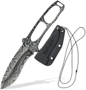 Bear Ops - FIXED - 2.875" - Drop Point - Damascus Steel - Very Lightweight - CC-400-LD