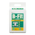 B-FIT Adult Diaper Economy Tape Style - Medium Size - Pack of 1 (Unit Count 10)