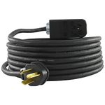 Conntek RU1030PR-025 Rubber SJOOW 10/3 NEMA 10-30P 3-Prong Dryer Rubber Extension Cord, 25-Feet