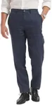 Men's 100% Linen Pants, Lightweight Breathable Casual Pants Regular Fit Summer Beach Yoga Trousers Blue