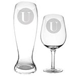 Cathy's Concepts Personalized XL Beer & Wine Glass Set, Letter U