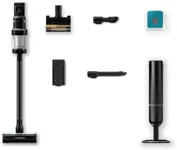 SAMSUNG Bespoke Jet AI Stick One Clean Station, Satin Black Cordless Vacuum, VS28C9762UK, Black