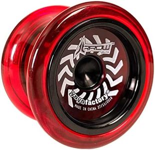 YoYoFactory Arrow Yo-Yo -Beginner Friendly- Extra Bearing Included for Unresponsive Play! (Red with Black Cap)
