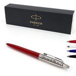 Personalised Custom Parker Jotter Pen + Gift Box | Design A Truly Unique Present | Laser Engraved - Red