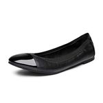 DREAM PAIRS Women's Ballet Flats Foldable Ballerina Dress Shoes Ladies Office Shoes,Size 8.5,Flex-Black,Sole-Flex