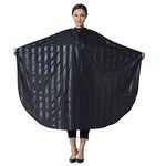 SMARTHAIR Professional Salon Cape Polyester Barber Cape Hair Cut Cape,54”x62”,Black,C035001C