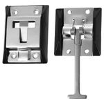 RV Trailer Door Holder: T-Style Entry Door Catch Holder - Entry Door Latch Catch Holder for Camper Trailer Motorhome Black Stainless Steel