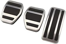 VSATA Stainless Steel Car Fuel Gas Pedals Brake Pedal Protector Cover Fit For Peugeot 2008 207 CC SW GTI RC 208 GTI 308CC AT/MT car pedal covers (Color : 3Pcs MT)