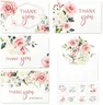 AnyDesign 32 Pack Thank You Cards with Envelopes Stickers Blush Floral Blank Note Cards Bulk 4 Design Flower Thank You Greeting Cards for Wedding Baby Shower Bridal Shower and All Occasions, 4 x 6