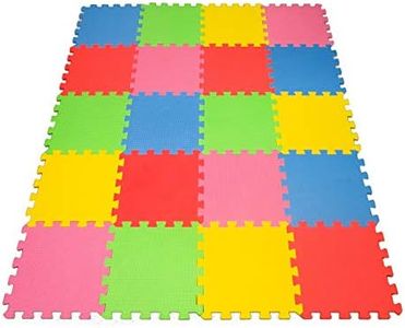 Angels 20 XLarge Foam Mats Toy ideal Gift, Colorful Tiles Multi Use, Create & Build A Safe PLay Area Interlocking Puzzle eva Non-Toxic Floor for Children Toddler Infant Kids Baby Room & Yard Superyard