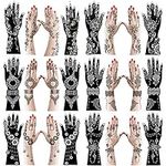 XMASIR 12 Large Sheets Tattoo Stencil Kit Indian Arabian Temporary Tattoo Templates for Women Girls(Only Templates,No Tattoo Ink)