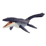 Jurassic World Dominion Ocean Protector Mosasaurus Dinosaur Action Figure from 1 Pound of Recycled Plastic, Movable Joints, Toy Gift with Physical and Digital Play, HHJ15