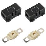 BOJACK 2 Pcs ANS Car Fuse Holders and 2 Pcs High Current Bolt-on Midi Fuses 80A Amp for Cars Trucks Vehicles