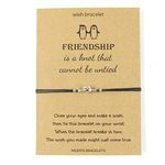 Friendship Is A Knot That Cannot Be Untied Knot Charm Wish String Bracelet