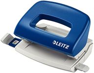 Leitz Hole Punch, 10 Sheets, Guide Bar with Format Markings, Metal and Plastic, NeXXt Range, 50580035 - Blue