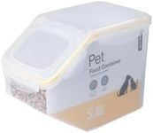 LocknLock Translucent/Yellow Polypropylene Pet Food Storage Container 5 Litre – Keep Your Pet’s Food Fresh and Organised | Durable Snap-Down Locking Mechanism | Flip-Top Lid | Tapped Spout