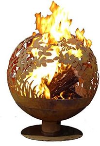 Esschert Design FF1017 Garden Fire Sphere, Rust Metal Finish - Large