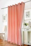 Duronet - Waterproof & Sun Blockage Top SS Eyelet Outdoor & Indoor Use Curtains (Pink 4.5X10 Feet) Pack of 2