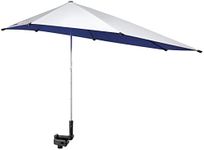 G4Free UPF 50+ Height Adjustable Chair Umbrella with Universal Clamp for Beach Chair, Golf Cart, Wheelchair, Stroller, Bleacher, Patio (Blue)