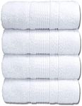 Pack Of 4 Hand Towels Egyptian Cotton Extra Soft Hotel Quality Luxury Miami Towels White