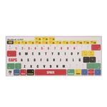 kwmobile QWERTY ES Spanish Keyboard Stickers Compatible with Apple MacBook Air 13" 2018 2019 2020 A1932 Keyboard Stickers - Multicolor