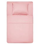 Bed Sheet Set (Twin,Blush Pink) 3 Piece - 1 Flat Sheet,1 Fitted Sheet and 1 Pillow Cases,100% Brushed Microfiber 1800 Luxury Bedding,Deep Pockets,Extra Soft & Fade Resistant