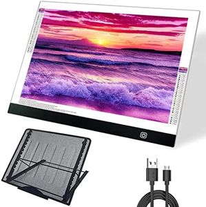 A3s Light Pad Kit with Metal Stand - Sponake LED Board for Diamond Painting - USB Powered Tracing Light Box for 5D Diamonds Paint | Sketching | Drawing | Vinyl Weeding | Animation