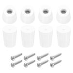 uxcell 8Pcs Rubber Bumper Feet, 31mm H x 24mm W Round Pads with Stainless Steel Washer and Screws for Furniture, Appliances, Electronics