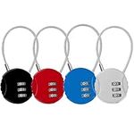 4 Pcs Combination Padlock, Suitcase Locks, Small Padlock, Padlock for Suitcase, Padlock, 3 Digit Outdoor Waterproof Padlock Code Lock Cable Luggage Locks for Backpack, Suitcase, Door (4 Colors)