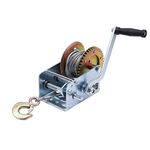 KATSU Heavy Duty Hand Winch, 2500LB 1100KG Car Boat Truck Trailer Winch with 10m Steel Wire Rope, Manual Crank Gear Cable Winch for Dual Ratchet and Hook for SUV ATV UTV 325935