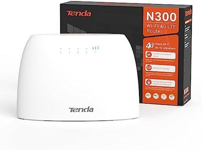 Tenda 4G03 Router 4G LTE Cat4 Wireless N300Mbps, Router WiFi con SIM, Porta LAN/WAN, Antenne Interne, Senza Configurazione, Modem SIM 4G, Plug&Play, Collega Multi Dispositivi Contemporaneamente
