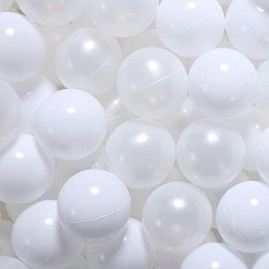 GOGOSO Ball Pit Balls for Kids - White Pack of 100 Plastic Balls Crush Proof Baby Play Ball BPA Free Non-Toxic 2.2 Inch Pit Ball for Kids Birthday Pool Tent Party Favors Bath Playpen