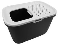 Savic Hop In Litter Box - Anthracite/white