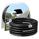 Famyards Garden Hose 50FT, 5/8'' Water Hose, Heavy Duty, Flexible, Leakproof and Kink Free Hybrid Garden Hose for RV, Trailer, Patio and Outdoor, Black