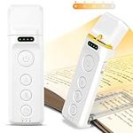 Glocusent Bookmark Style Book Light, Reading Light with Sleep Aid & Timer, 5 Brightness & 3-Color Expertise Book Light for Reading in Bed, USB Rechargeable Lamp for Book Lovers Gifts (White)