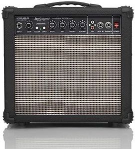 Leo Jaymz 20W Electric Guitar Amplifier - Clean and Distortion Channel - 3 Band Equalization and CD Line Input - Recording Studio, Practice Room, Small Courtyard (Black, 6.5 ")