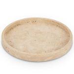 Worhe Natural Marble Tray for Bathroom, Vanity, Dresser, Counter or Home Decor, Noble Decorative Tray for Candles, Perfumes, Jewelry, Plants, Travertine Marble Decorative Tray (WH019)