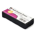 Charles Leonard Inc. 5" Whiteboard Eraser, Felt, Charcoal, 12/Pack (74500)