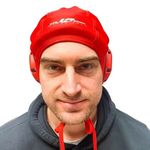 KAP7 Padded Water Polo Cap- Goalie RED, Red, 7 1/4