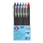 Pilot, FriXion Point Clicker Erasable, Refillable, Retractable Gel Ink Pens, Extra Fine Point 0.5 mm, Pack of 6, Assorted Colours