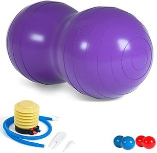 DASKING Peanut Ball, Balle de Massage pour Yoga Pilates Physiothérapie, Anti-Burst Ball d'exercice 90x45cm avec Pompe à Main, Gym Qualité Fitness Ball pour Grossesse, Enfants, Femmes, Hommes