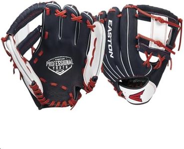 Easton | PROFESSIONAL YOUTH Baseball Glove | 10" | RHT | Navy/White/Red | I Web | PY10BR