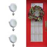 Nearly Invisible Wreath Hangers for Front Door by ZipnHang - Over The Door Hanger & Door Wreath Hanger for Front Door Decor - Works on Glass Doors, Screen Doors, Storm Doors - 3 Pack