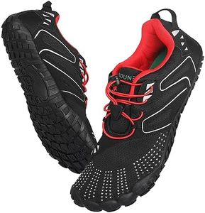 ANDUNE Men's Barefoot & Minimalist Cross Training Shoes – All Terrain Red Dash | Wide Toe Box | Zero Drop Sole | (Numeric_9)