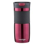 Contigo Byron Snapseal Travel Mug, Stainless Steel Thermal , vacuum flask, leakproof tumbler, coffee mug with BPA free Easy-Clean Lid, 470 ml, Vivacious