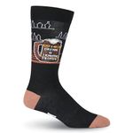 K. Bell Socks Men's I Know Things Crew Socks Casual, Black, 6-12