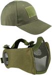 AOUTACC Airsoft Mesh Mask with Ear