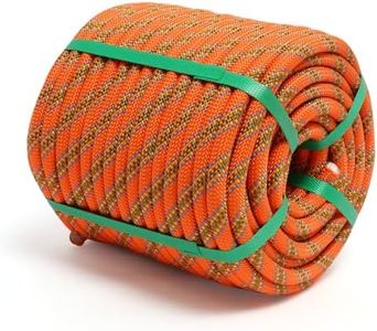 XINSHUNCAN Climbing Rope, 1/2 Inch x 200 Feet Double Braided Arborist Rope Polyester for Outdoor, Climbing, Hiking, Swing, Tree Work, Halyard, Sailing etc(Orange)